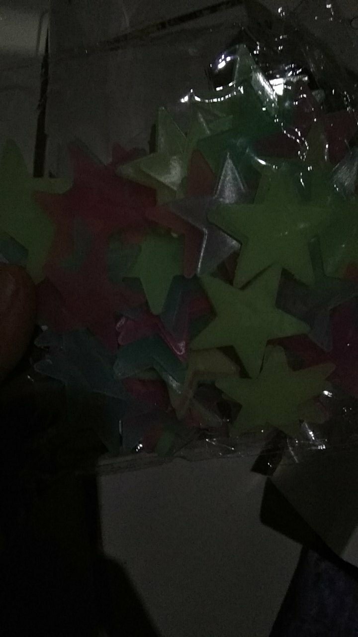 Tempelan Dinding Bintang Glow In The Dark 100pcs