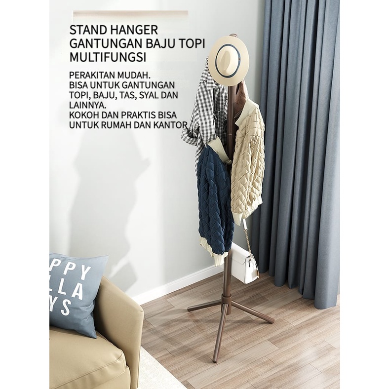 Stand Hanger Gantungan Baju Topi Multifungsi Gantungan Berdiri HIGHLINE