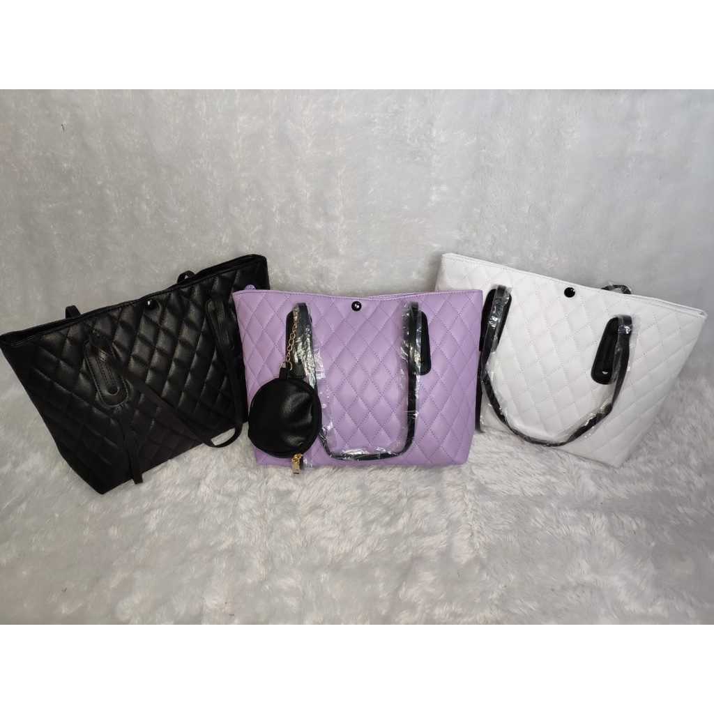 JK 738 1KG MUAT 2PCS TAS  TOTE BAG FASHION WANITA SET 2 IN 1 IMPORT U3934 C8458 T310