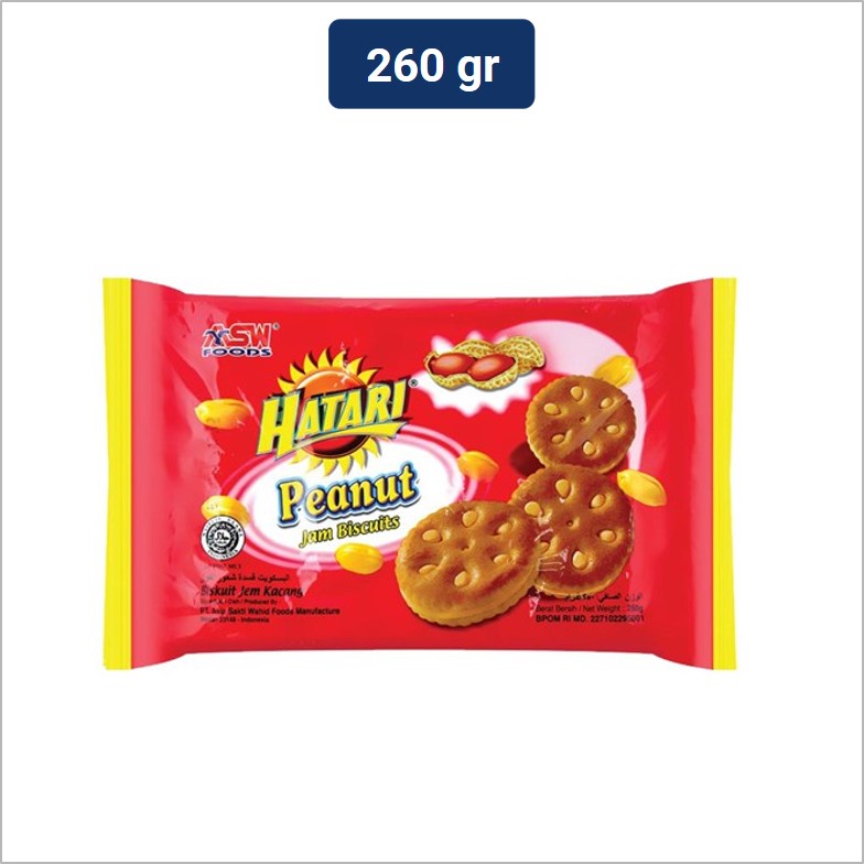 Hatari Crackers Cream Biskuit Selai Kacang Pck 260G