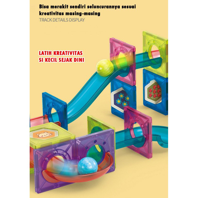 READY Magworld 115 pcs - magnetic marble run set
