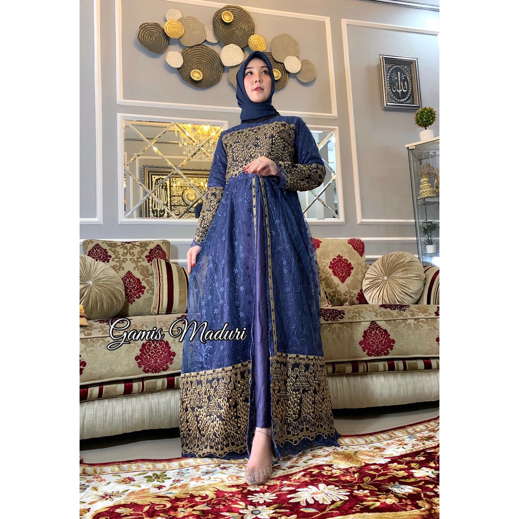 Kadai.baju / Gamis madhuri / Gamis tulle brukat bordir / Gamis pesta