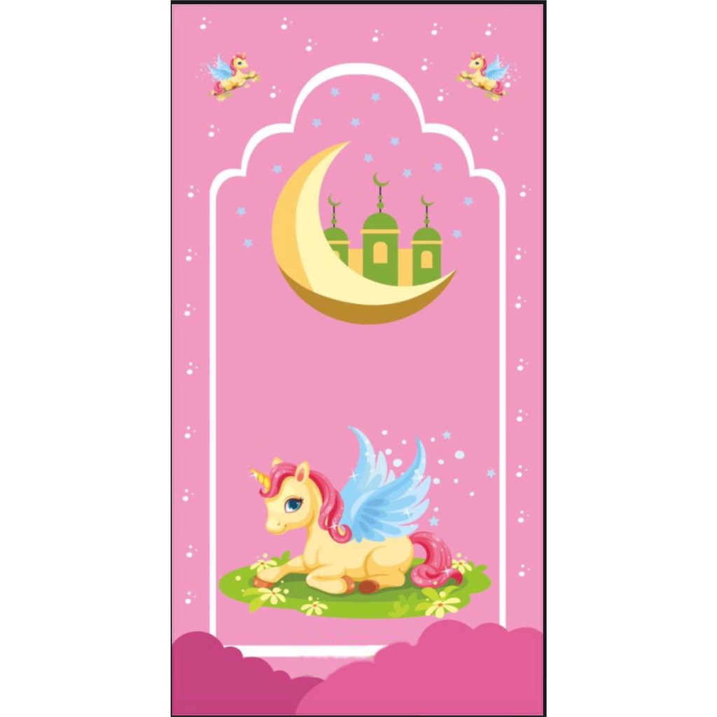 SAJADAH ANAK KARAKTER / SAJADAH KARTUN-SAJADAH PONY ANGEL