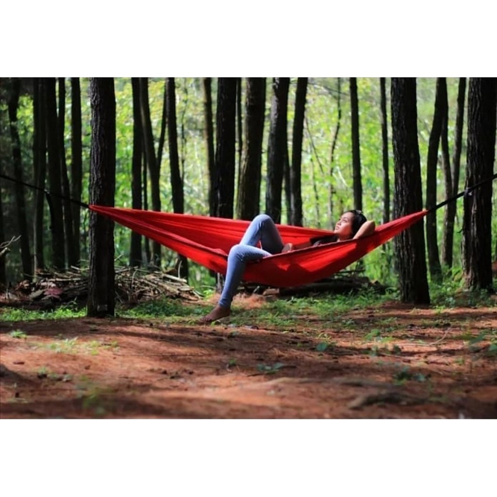 [COD] hammock single ayunan gantung ukuran 150×250 include tali webing / hammock ayunan gantung / hammock ayunan pohon / ayunan gantung / ayunan dewasa / ayunan gantung dewasa