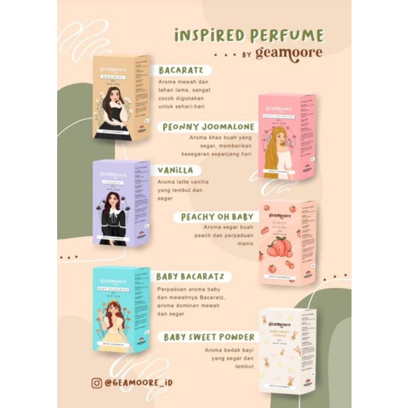 GEAMOORE INSPIRED PARFUM 6ML &amp; 30 ML BPOM APPROVED