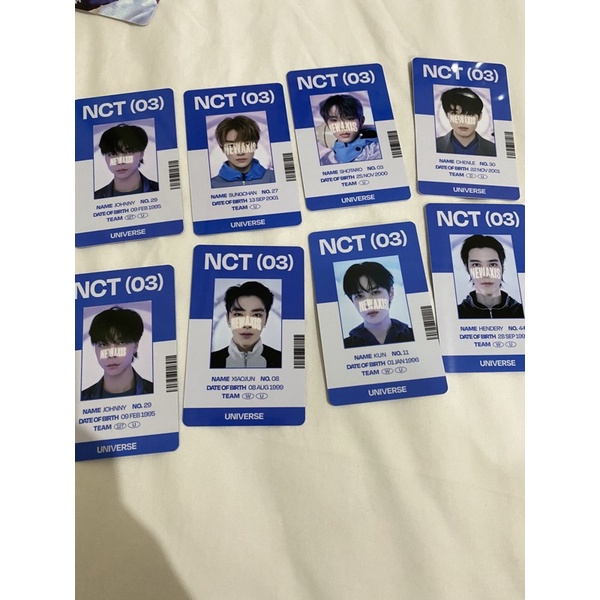 id card universe  sungchan shotaro chenle hendery johnny kun xiaojun random photopack