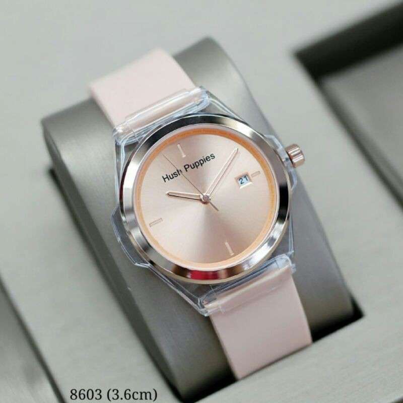 TRENDY BISA COD Jam Tangan Wanita Fashionable Hush Puppies LS-2809 Rubber Tanggal Aktif
