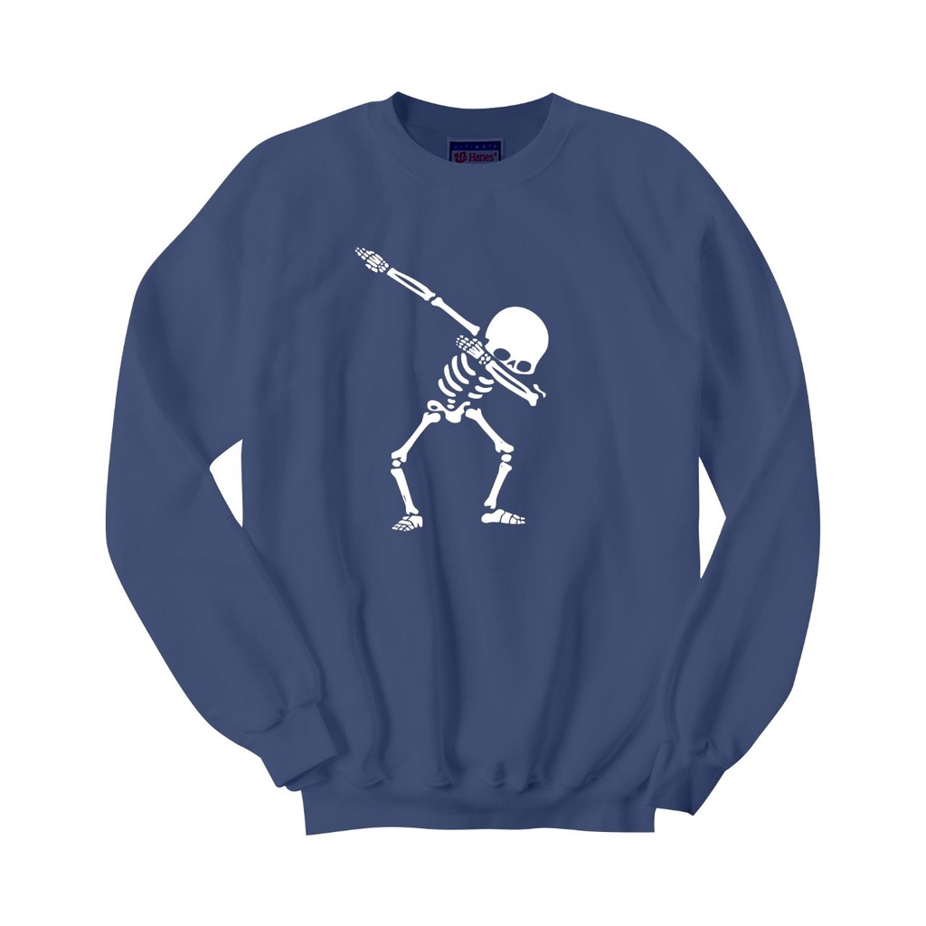 SWEATER CREWNECK SKULL FUNNY PRIA/WANITA