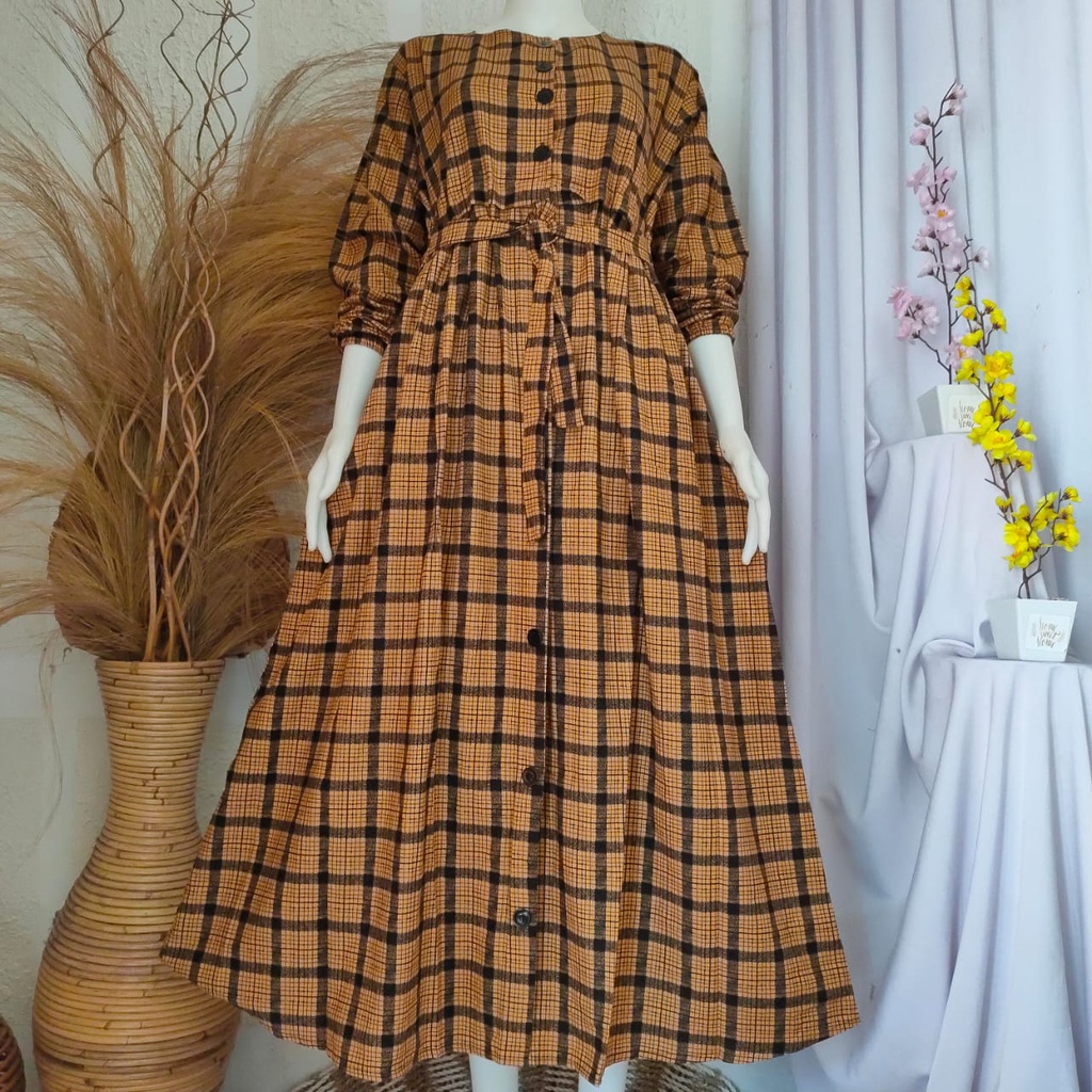 GAMIS LINEN PREMIUM/GAMIS TERBARU/DRESS MUSLIMAH