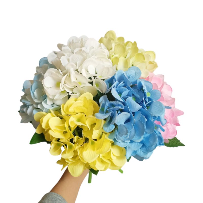 Bunga Hydrangea AF70 Hortensia Artificial Dekorasi Backdrop Properti Foto Buket Wedding