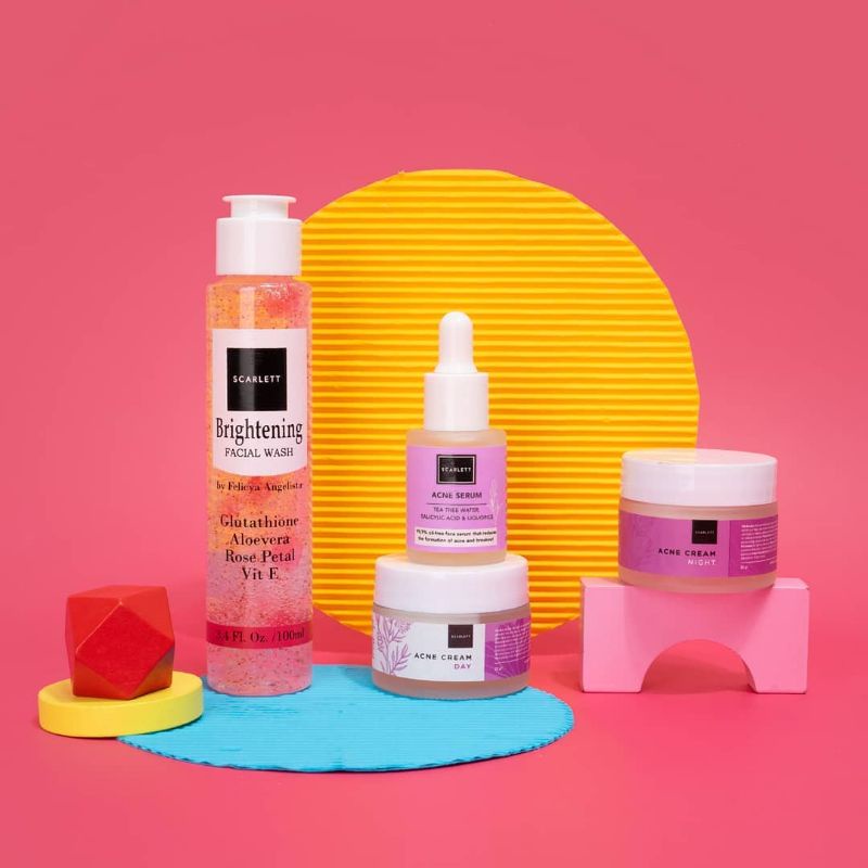 SCARLETT PAKET WAJAH ACNE + TONER ESSENCE / PAKET WAJAH LENGKAP SCARLETT/ PAKET WAJAH ACNE SCARLETT