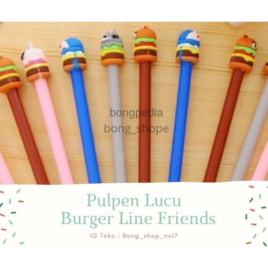 

Pulpen Lucu Burger Doraemon Line Friends Totoro|Pen Unik Burger Doraemon Line Friends Totoro