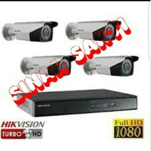 Cctv Hikvision HD 1080p 2MP ( 4 channel ) Paket Cctv Komplit