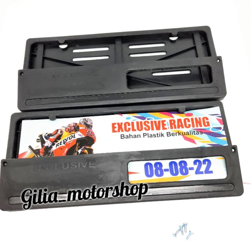 Cover Dudukan Plat Nomor Polos Motor Cover Plat Nomor Motor Hitam Polos Exclusive Lipat