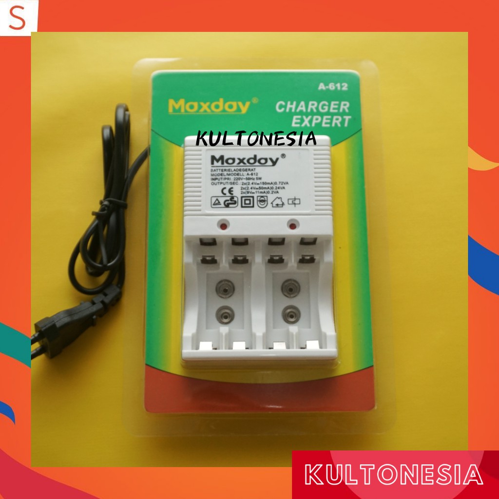 Charger Maxday A-612 Cas Baterai