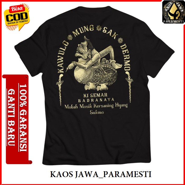 KAOS SABLON WAYANG PRIA JAWA SEMAR BAJU KAOS DISTRO KEJAWEN KEREN GAMBAR WAYANG ORIGINAL BRANDED kEK