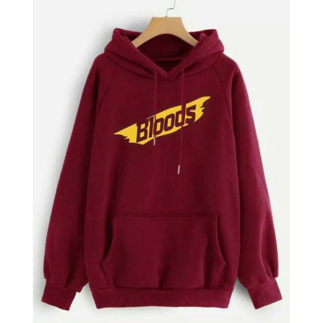 JAKET JUMPER HOODIE MAROON BLOODS