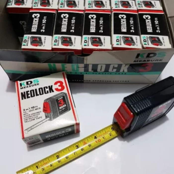KDS Meteran Roll NEOLOCK 3 M x 10 ft - KDS Measure Tape Neolock
