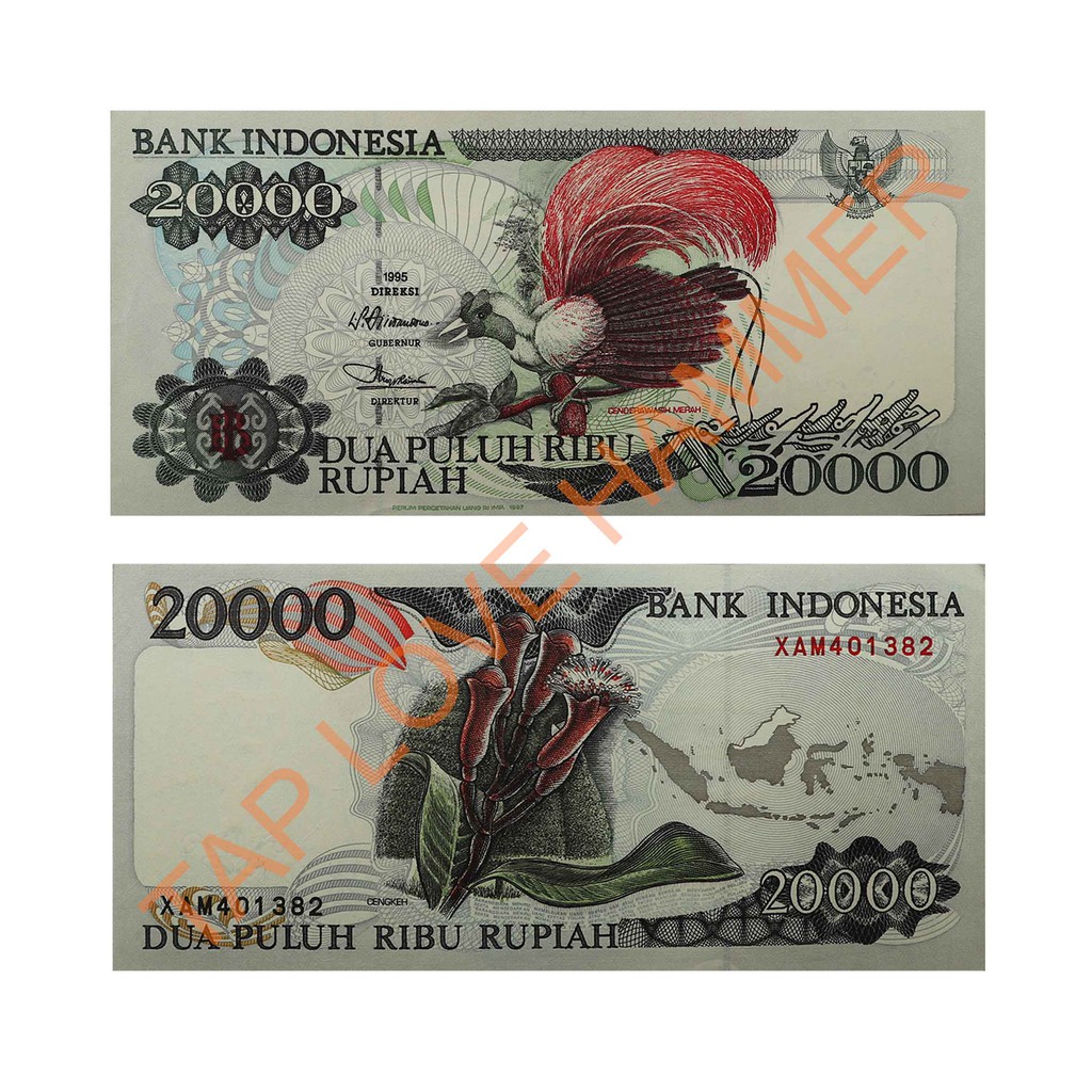 uang kuno Rp 20.000 Cendrawasih