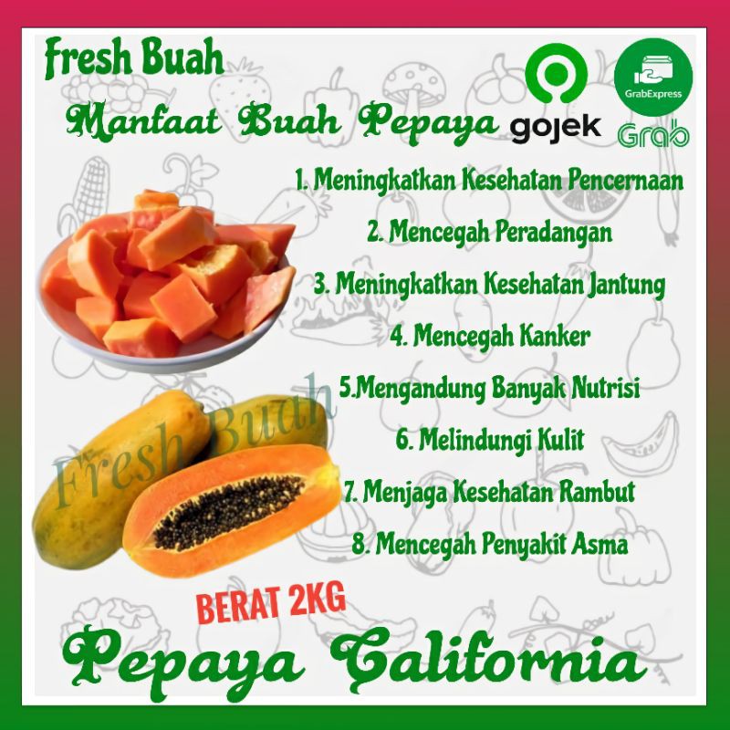 

PEPAYA CALIFORNIA BUAH BEPAYA CALIFORNIA 2Kg BUAH PEPAYA BUAH SEGAR BUAH BUAHAN