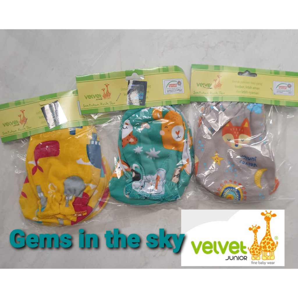 Velvet sarung tangan dan kaki bayi