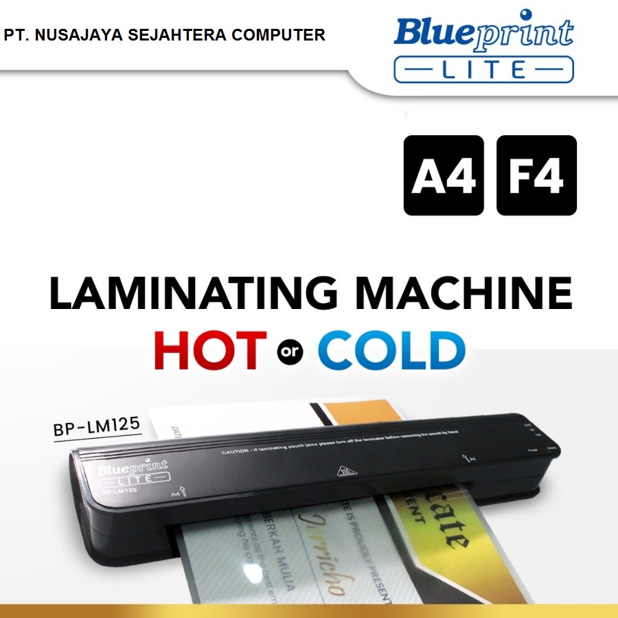 

Mesin Laminating BLUEPRINT LM125 Hot and Cold Laminating Machine A4 F4