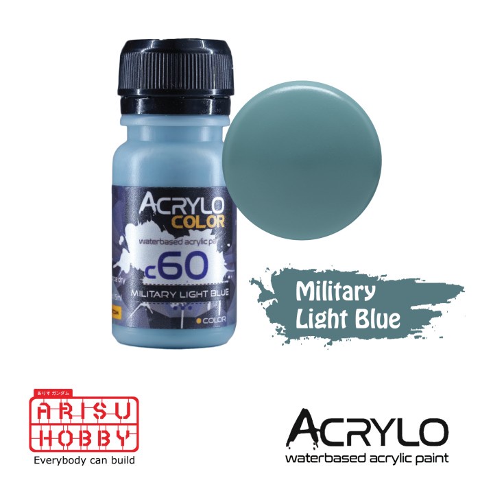 

ACRYLO COLOR MILITARY LIGHT BLUE C60 Acrylic Paint Color Cat Gundam