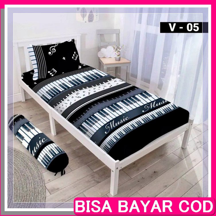 Cover Kasur Busa Resleting/Sprei Sarung Kasur Resleting (80X200X1 ME559 Seprei Ukuran Single 120X200