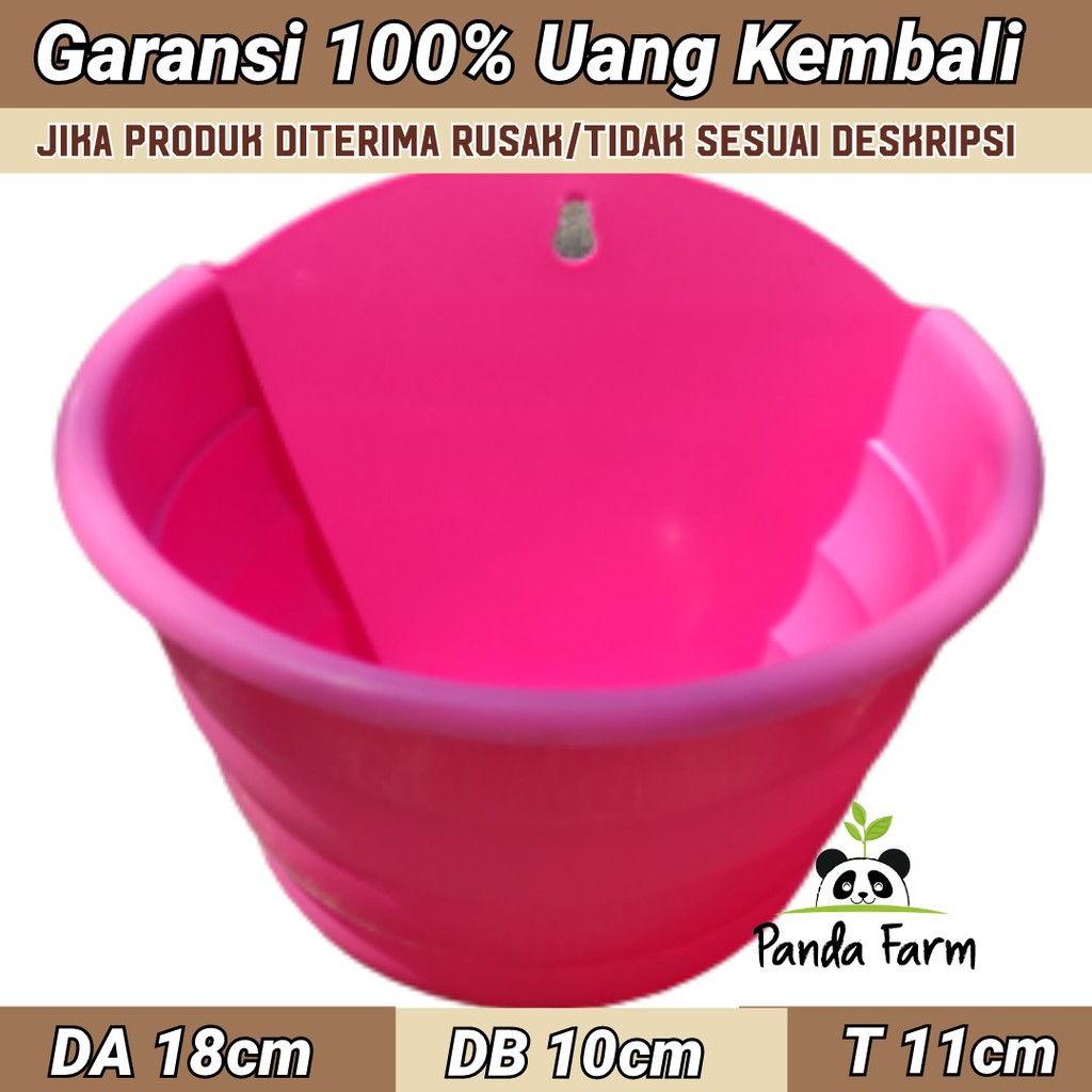 Pot Bunga Dinding Tempel NKT Busur Tebal Berkualitas 1720 - Pink