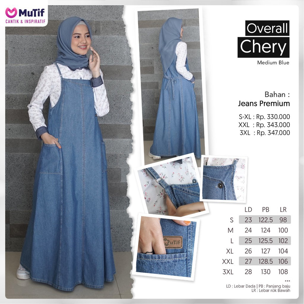 OVERALL CHERY MEDIUM BLUE II MUTIF