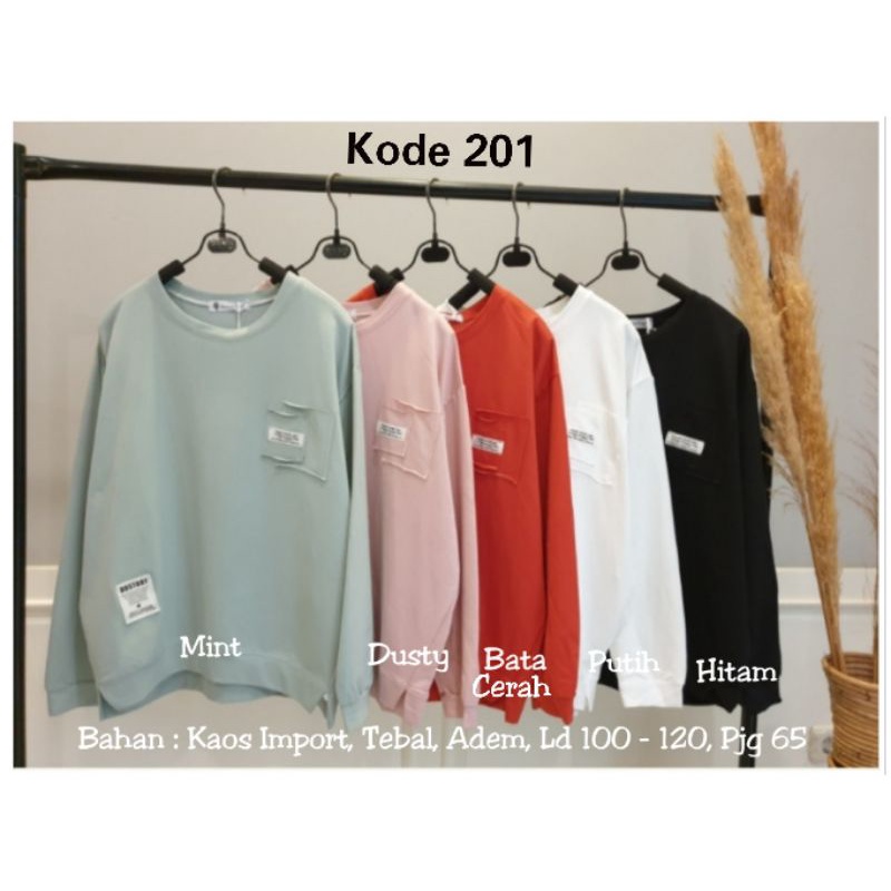 Kaos Import Wanita Polos / Kaos Import Bigsize XXL Lengan Panjang