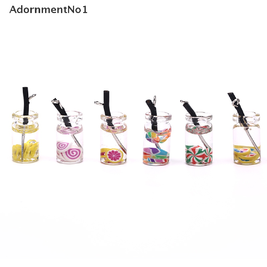 (AdornmentNo1) 10pcs / Set Liontin Bentuk Botol Minuman Bahan Resin Untuk Perhiasan DIY