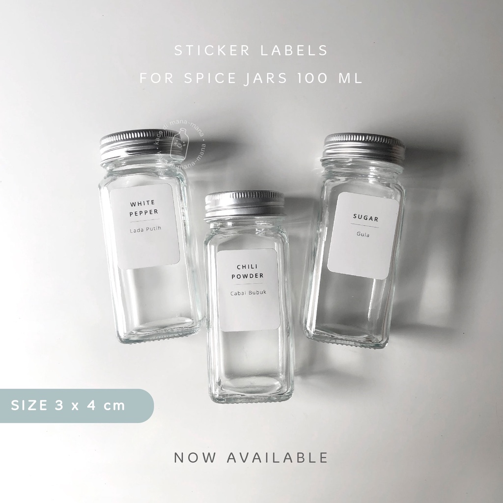 Sticker label botol bumbu - spices jar label - STICKER ONLY - NO CUSTOM-3