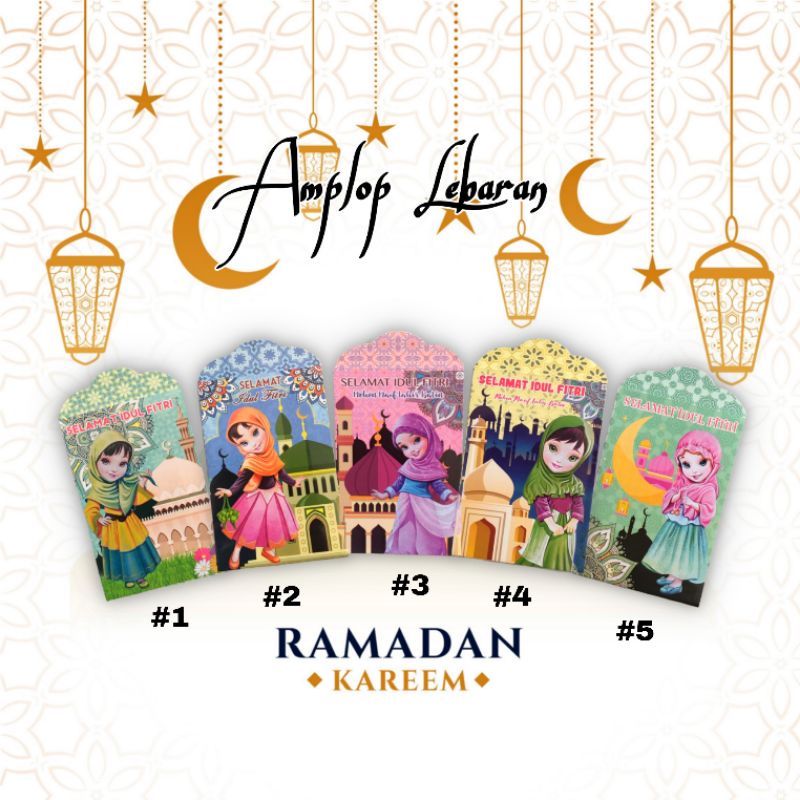 

Amplop Lebaran Hari Raya idul Fitri Motif Hijab