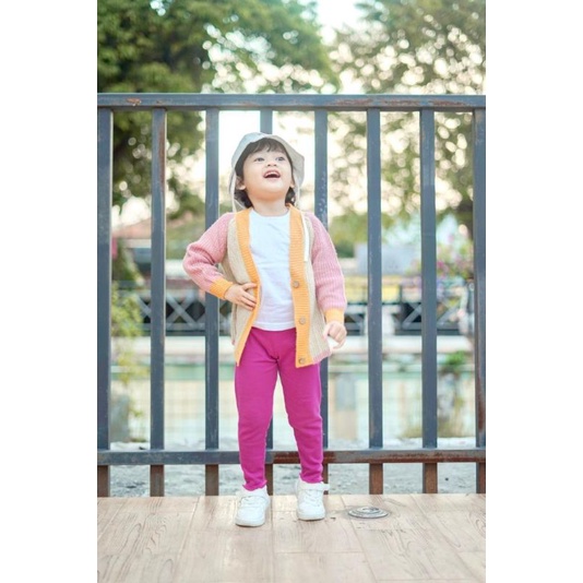 LEGGING ANAK POLOS KATUN RIB HALUS 1-5TH