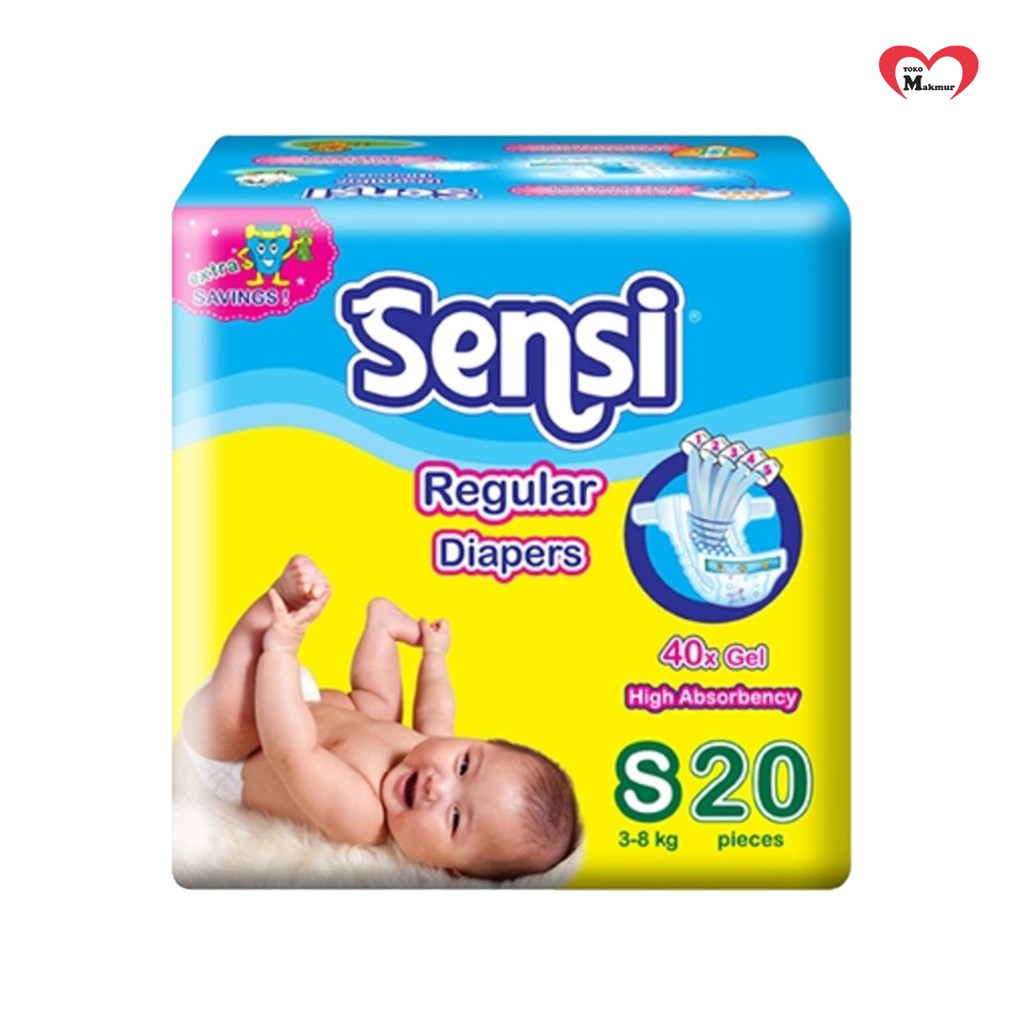 Sensi Perekat Diapers S20/M20/L20/Xl16 / Toko Makmur Online