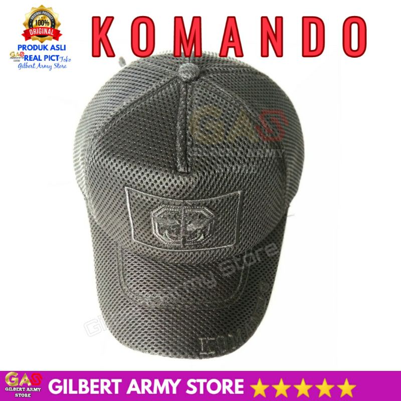 Topi Komando Kopassus Jala Hitam GILBERT ARMY STORE Grosir Topi Tni Murah Topi bordir komando