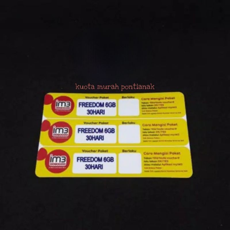 Voucher Indosat Freedom 6gb Vocer Isat 6 gb Im3 M3