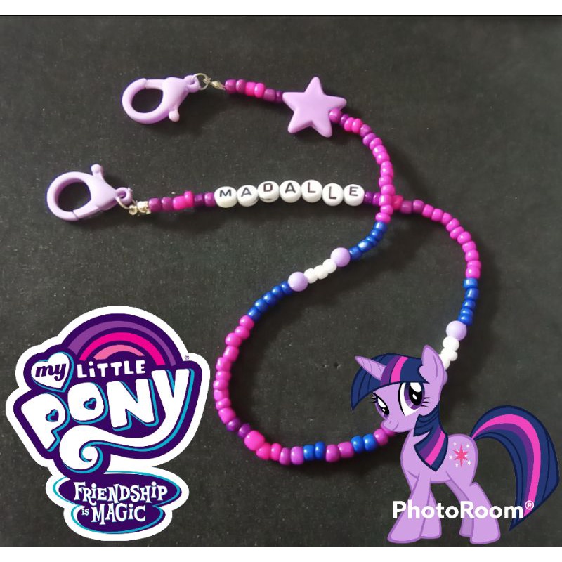 Kalung Masker Anak MY LITTLE PONY / Strap masker anak (bisa request nama)