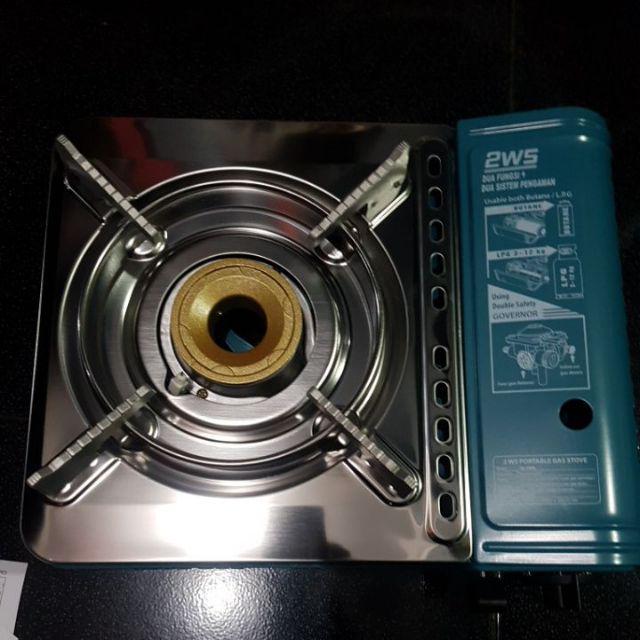 Winn Gas W-2ws Doubel Safety Lock Kompor Gas Portable Stainless Steel