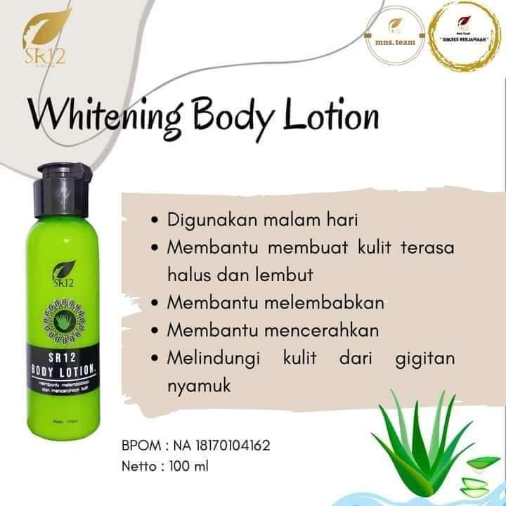 Whitening Bodylation sr12 / Whitening Body Lation sr12 / Pelembab Kulit / Pencerah Badan