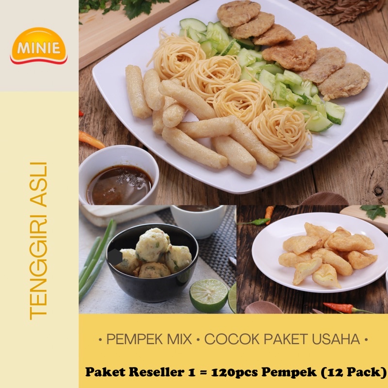 

Paket Reseller 120 pcs Pempek Mix - Asli tenggiri - Frozen Food