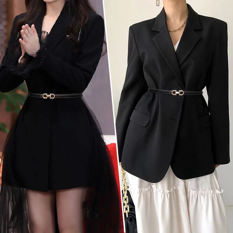 (Hello Girl) YD8 Ikat Pinggang Wanita Polos Thin Belt Korea Import