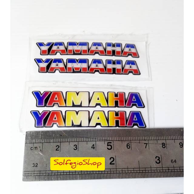 Emblem Motor Honda dan Yamaha Stiker Timbul Bahan Resin Sepasang Sticker Timbul Siap Pasang