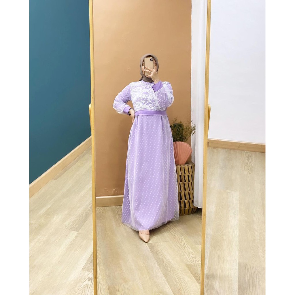 Dyana Tile Dress/Dress Tile Ld 110/Dress Tile Brukat/Dress Lace Import/Dress Tile Lebaran