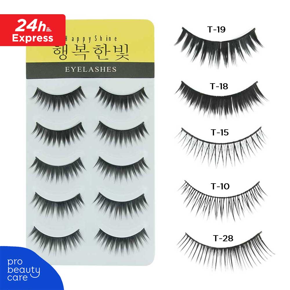 Happy Shine - 5 Pasang Bulu Mata Palsu (Shine Curvy Doll False Eyelashes)