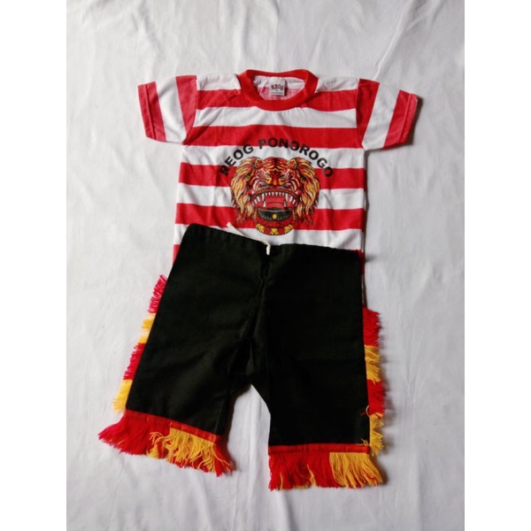 Setelan Baju Reog Ponorogo Anak - Kaos Reog Ponorogo Anak - Kaos Anak Murah