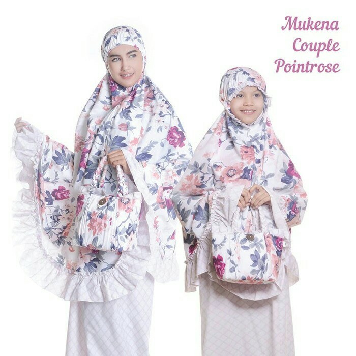 MUKENA KATUN JEPANG COUPLE MOTIF BUNGA KECIL