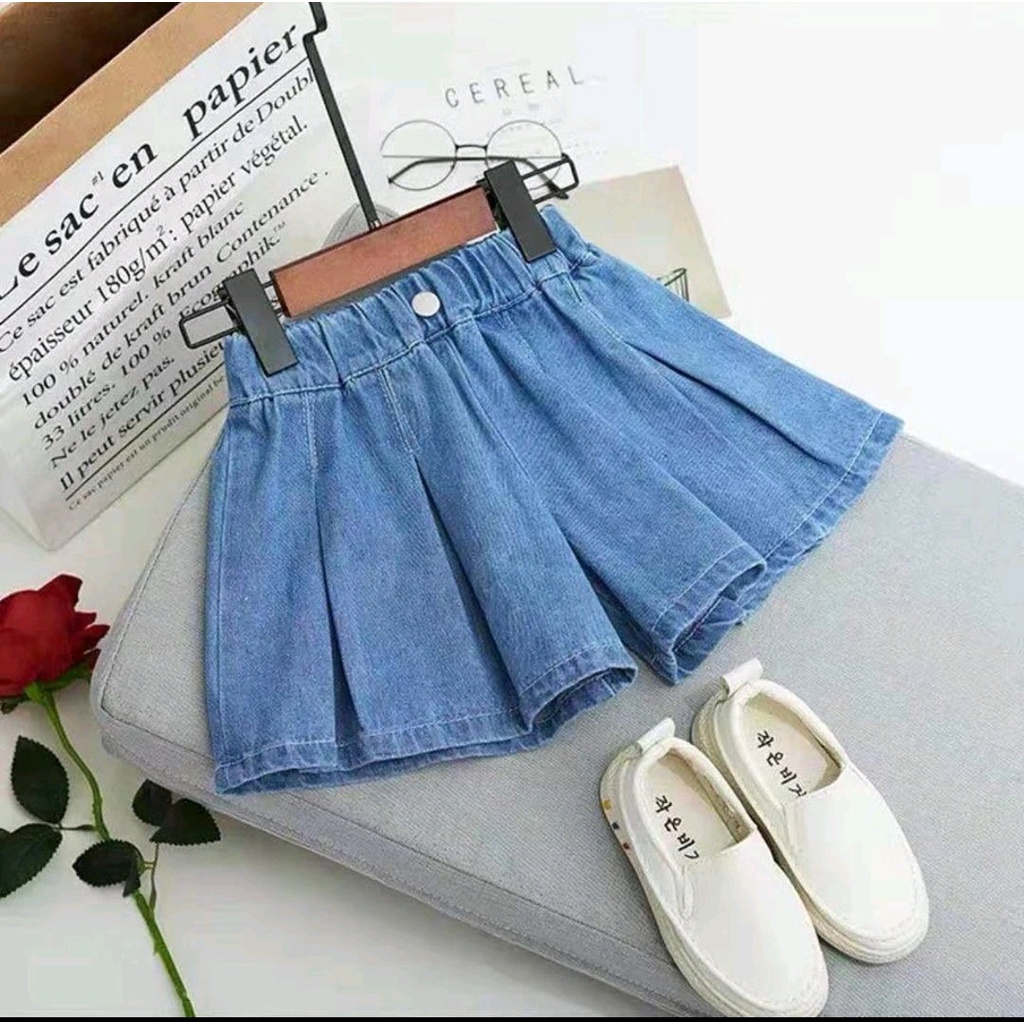 CELANA PENDEK ANAK HOTPANTS FLO CELANA PENDEK JEANS ANAK 1-6Th Celana Pendek Anak Jeans HOT PANTS FLO/ CELANA PENDEK ANAK PEREMPUAN