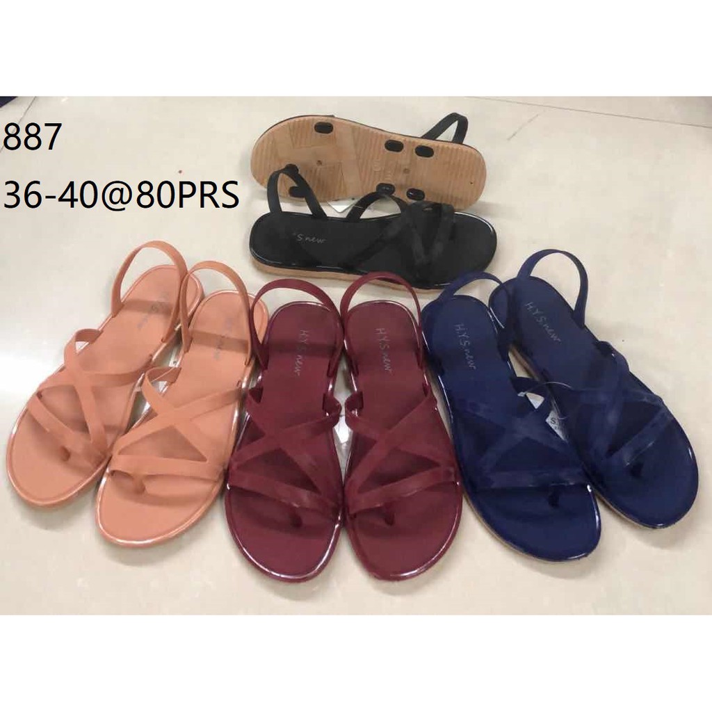 PROMO NGABISIN STOCK!!! GN-2088 Sandal Selop Jelly Teplek Fashion Wanita Model Import PCU / Sandal Jelly Tali TESSA import 887